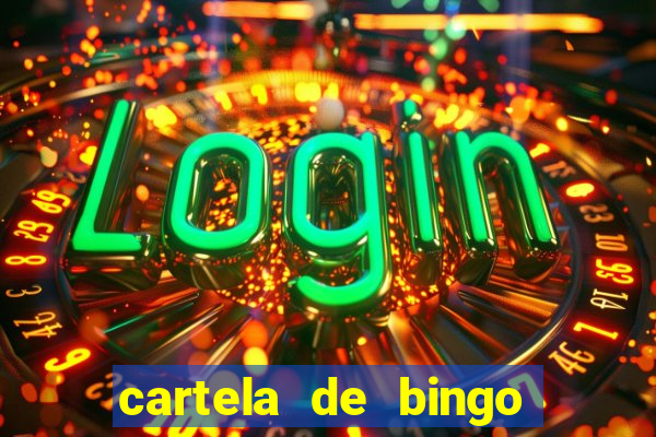 cartela de bingo pra imprimir